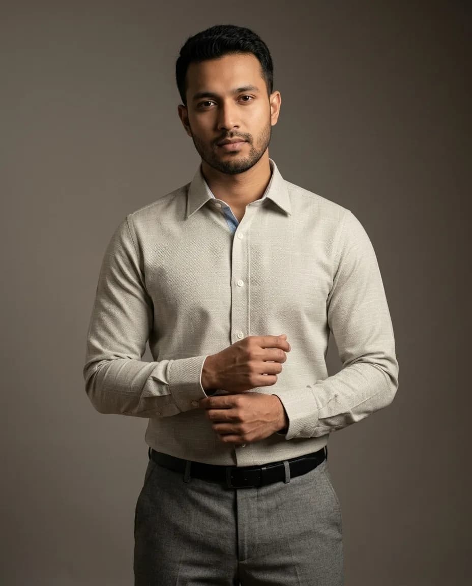 Oatmeal Textured Shirt